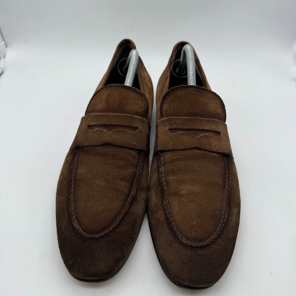 To Boot New‎ York Adam Derrick Tesoro Mid Brown Suede Slip On Shoes Size 10.5